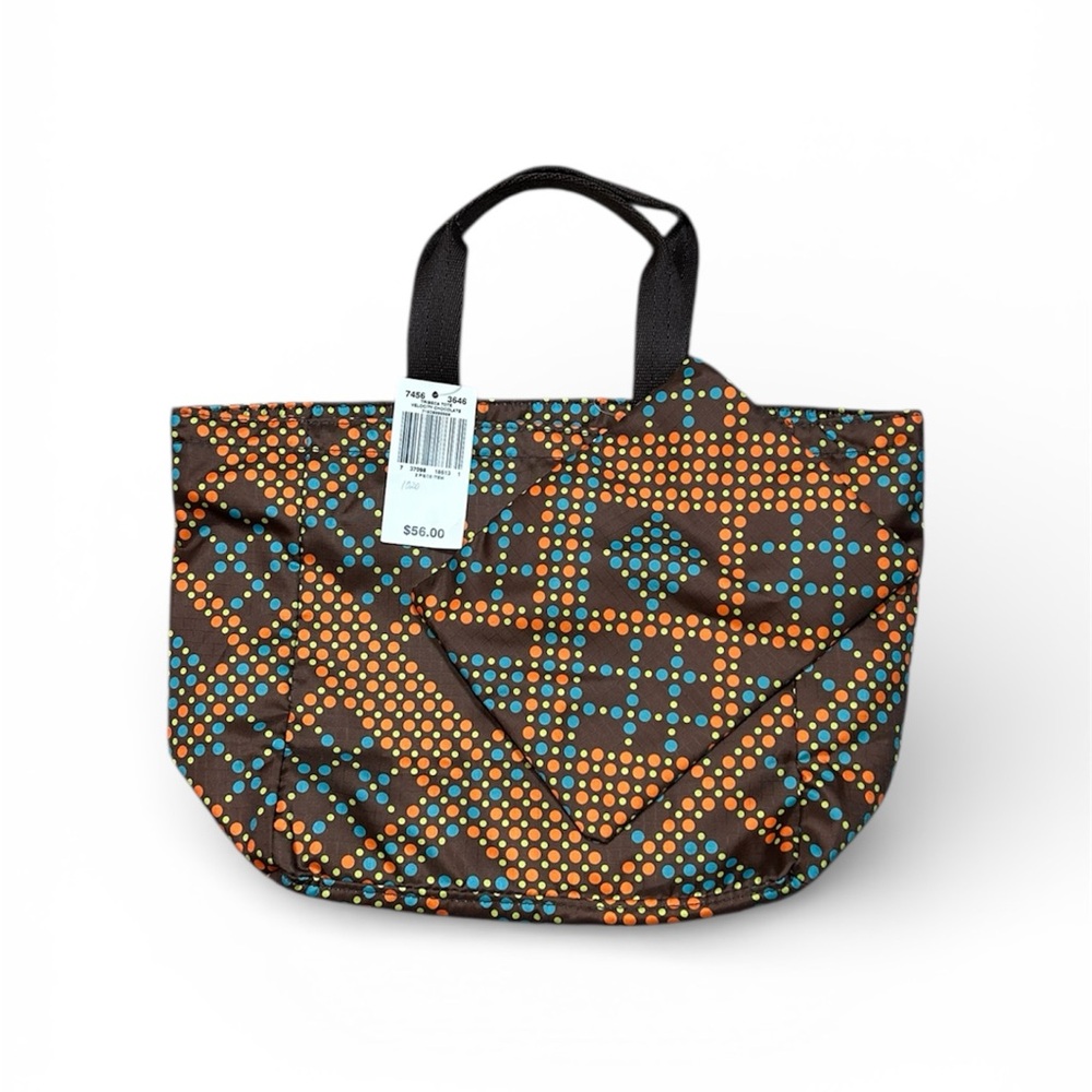 Lesportsac RARE Spring 2006 Vintage Multicolor Chocolate Patterned Tote
